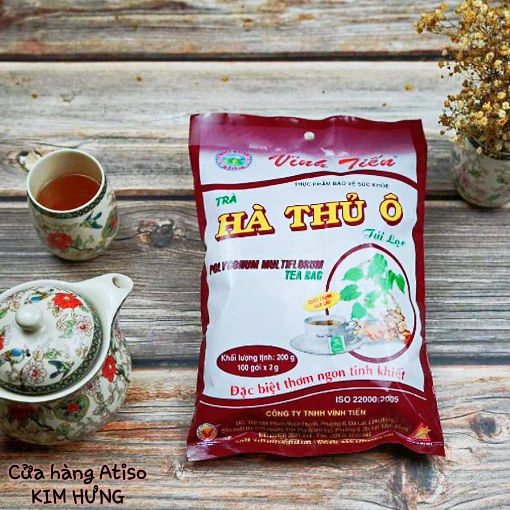 Trà túi lọc hà thủ ô vĩnh tiến hỗ trợ tóc bạc sớm, làm đen tóc.