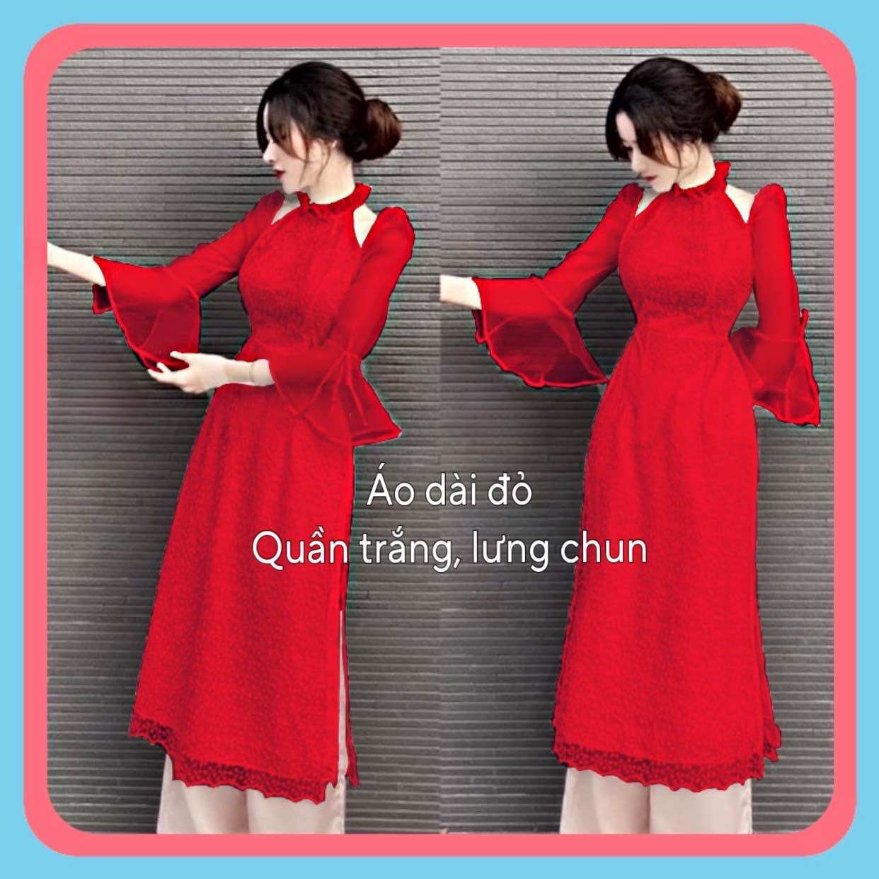 (SHOP BIGSIZE NỮ 50KG ĐẾN 90KG) set áo dài cách tân tay loe tà 2 lớp
