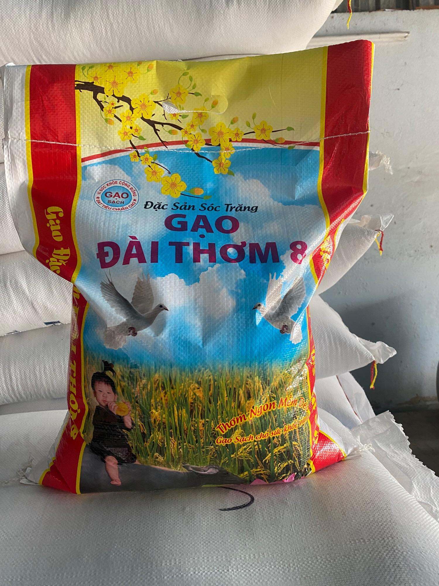 Gạo đài thơm 8, túi 10kg , đặc sản miền tây sông nước