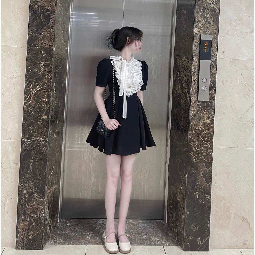 (SHOP TÁO ĐỎ BIGSIZE 50KG ĐẾN 90KG) đầm xoè ngắn phối ren