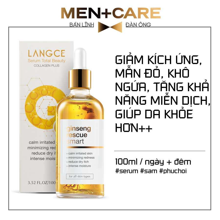 LANGCE SERUM COLLAGEN+ NHÂN SÂM VỊ CỨU TINH LÀ DA HƯ TỔN 100ml CHO NAM
