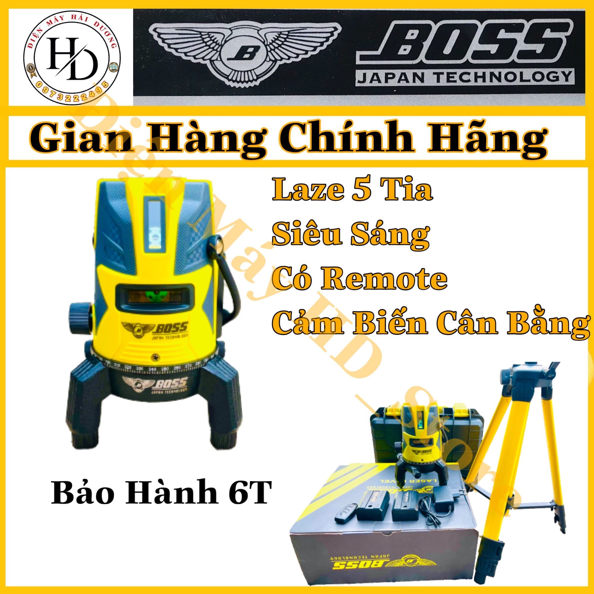 Máy cân bằng laze BOSS chuyên dùng trong thi công xây dựng | Máy bắn cốt laze