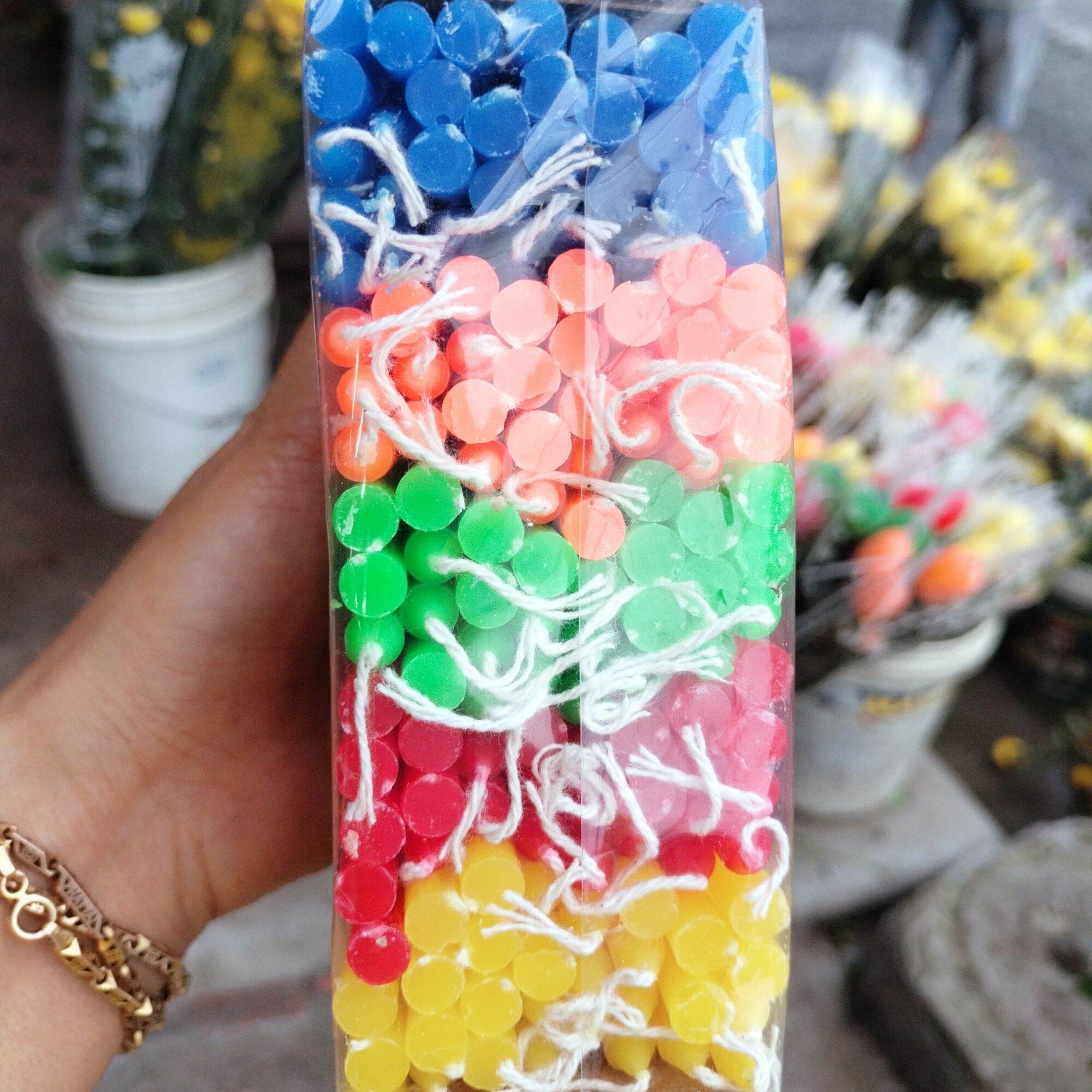 (145 cây ) Đèn cầy Trung Thu nhiều màu/Nến thắp lồng đèn Trung Thu (0,5 kg)
