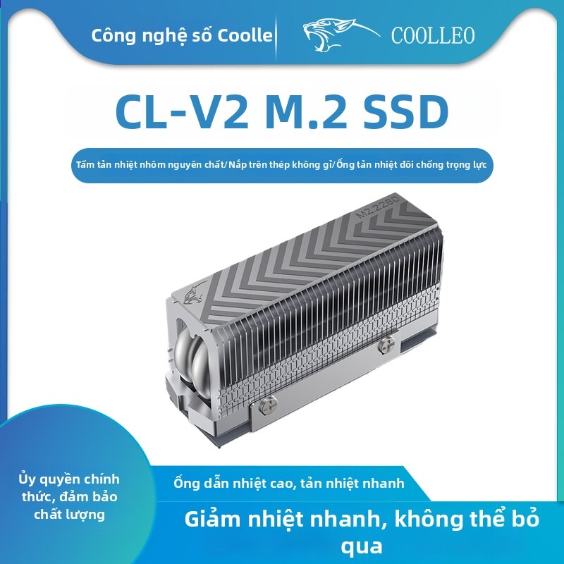 coolleo | Full Reflow Soldering Inverted Gravity Heat Pipe Dual Layer Silicone Sheets SSD Cooler 2280 M.2 Giá 311,000 Đồng*Miễn phí vận chuyển