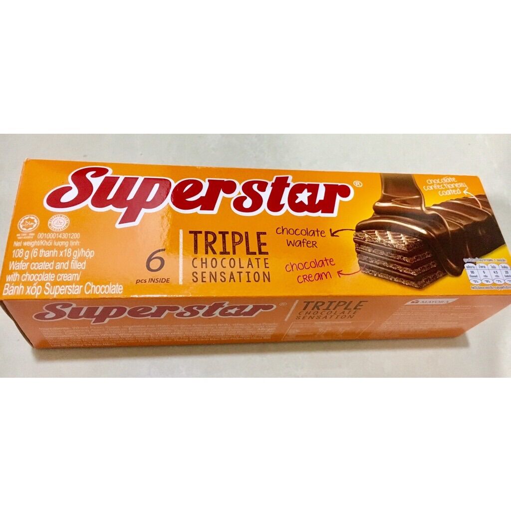 COMBO 6 CÁI BÁNH XỐP SOCOLA SUPERSTAR