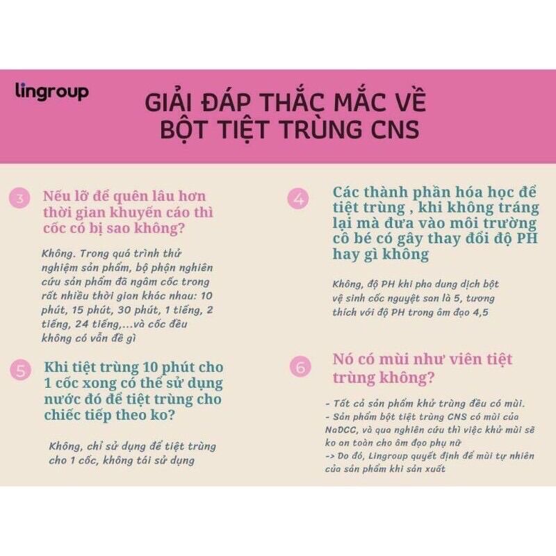 Bột tiệt trùng cốc Nguyệt san