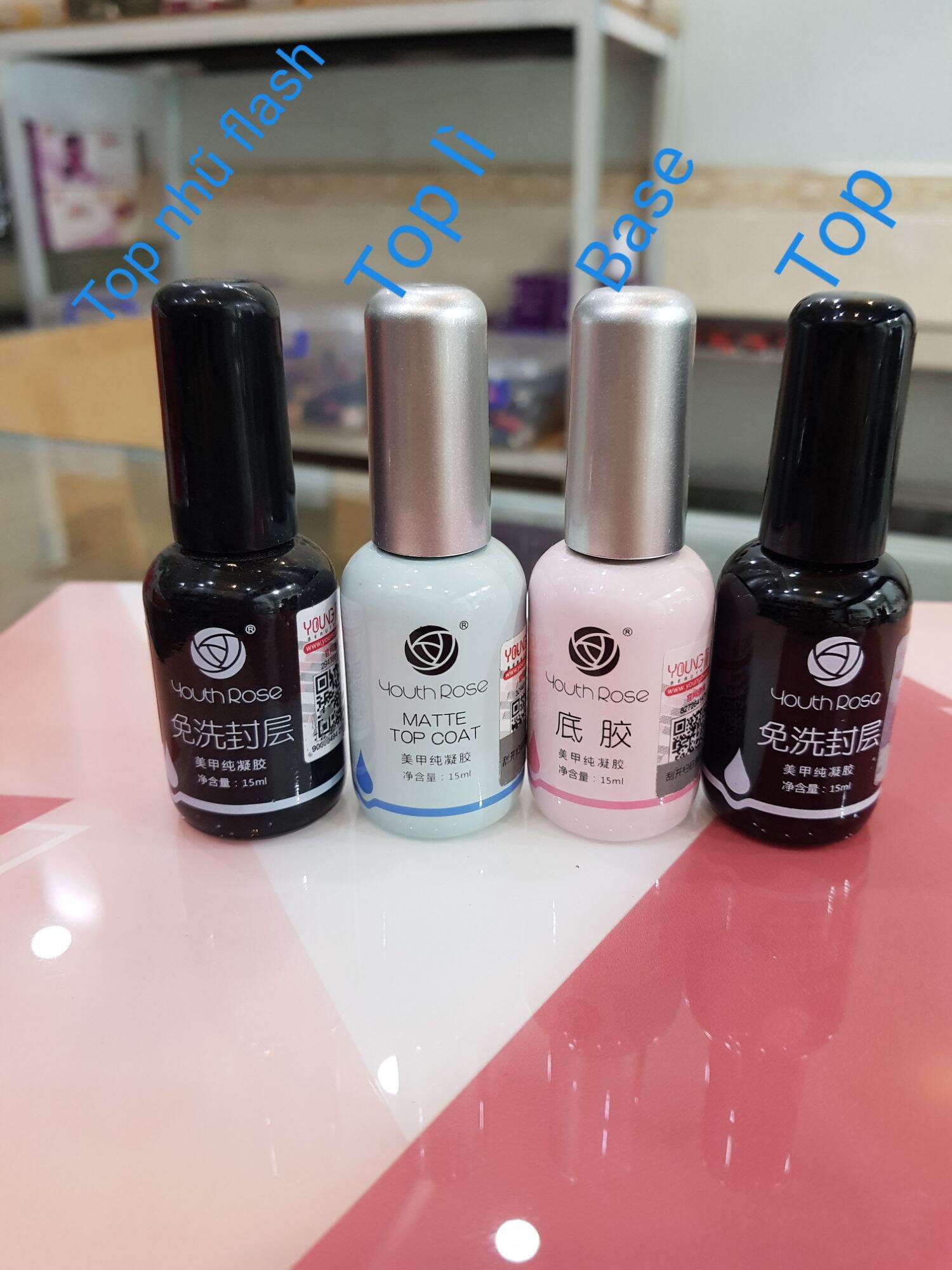 BASE ,TOP , TOP LÌ , TOP NHŨ FLASH GEL HOA HỒNG