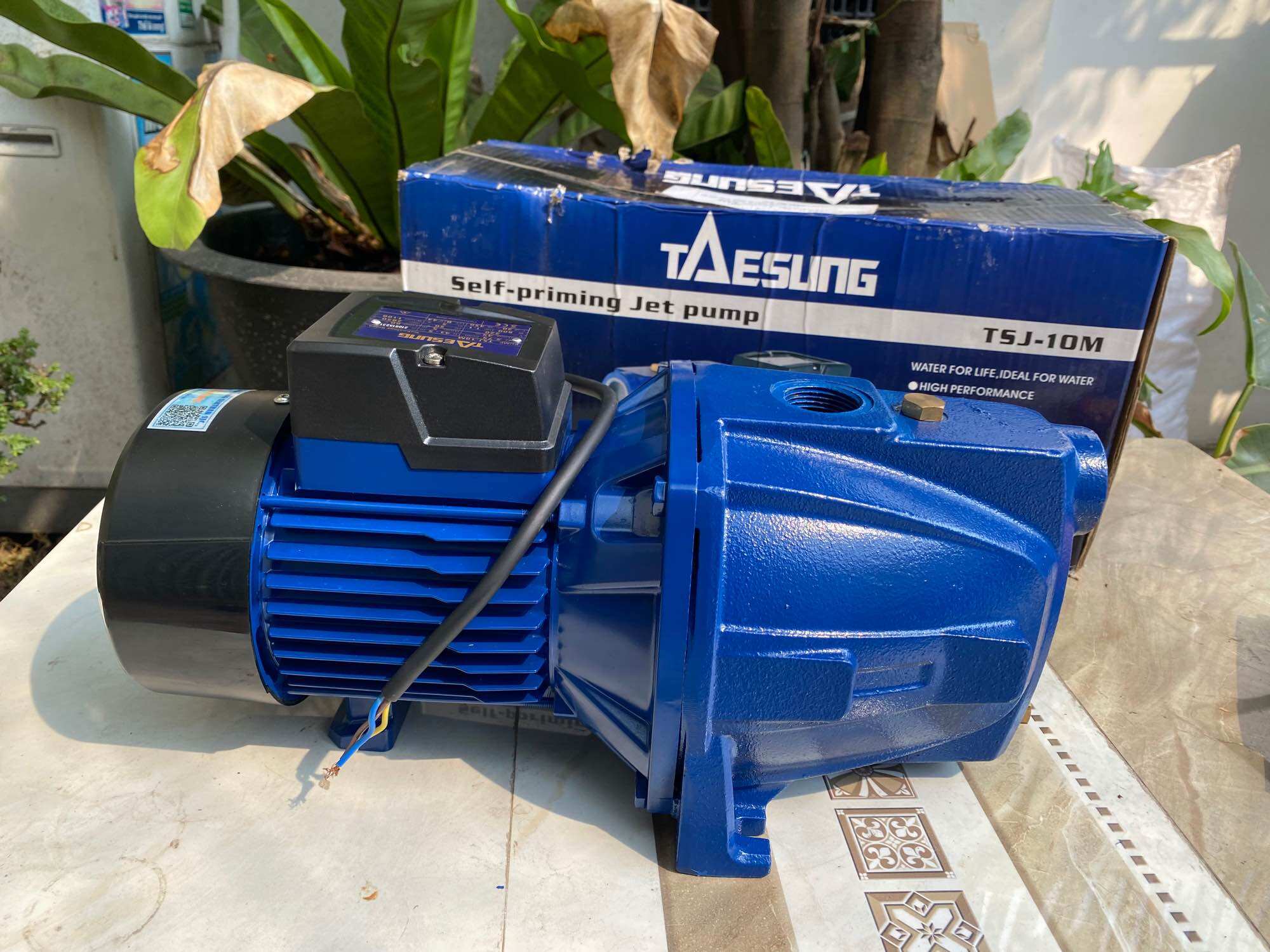 Máy bơm đầu Jet Taesung 800w lực hút khoẻ,cột áp cao,lưu lượng lớn phù hợp đẩy tầng, tưới tiêu
