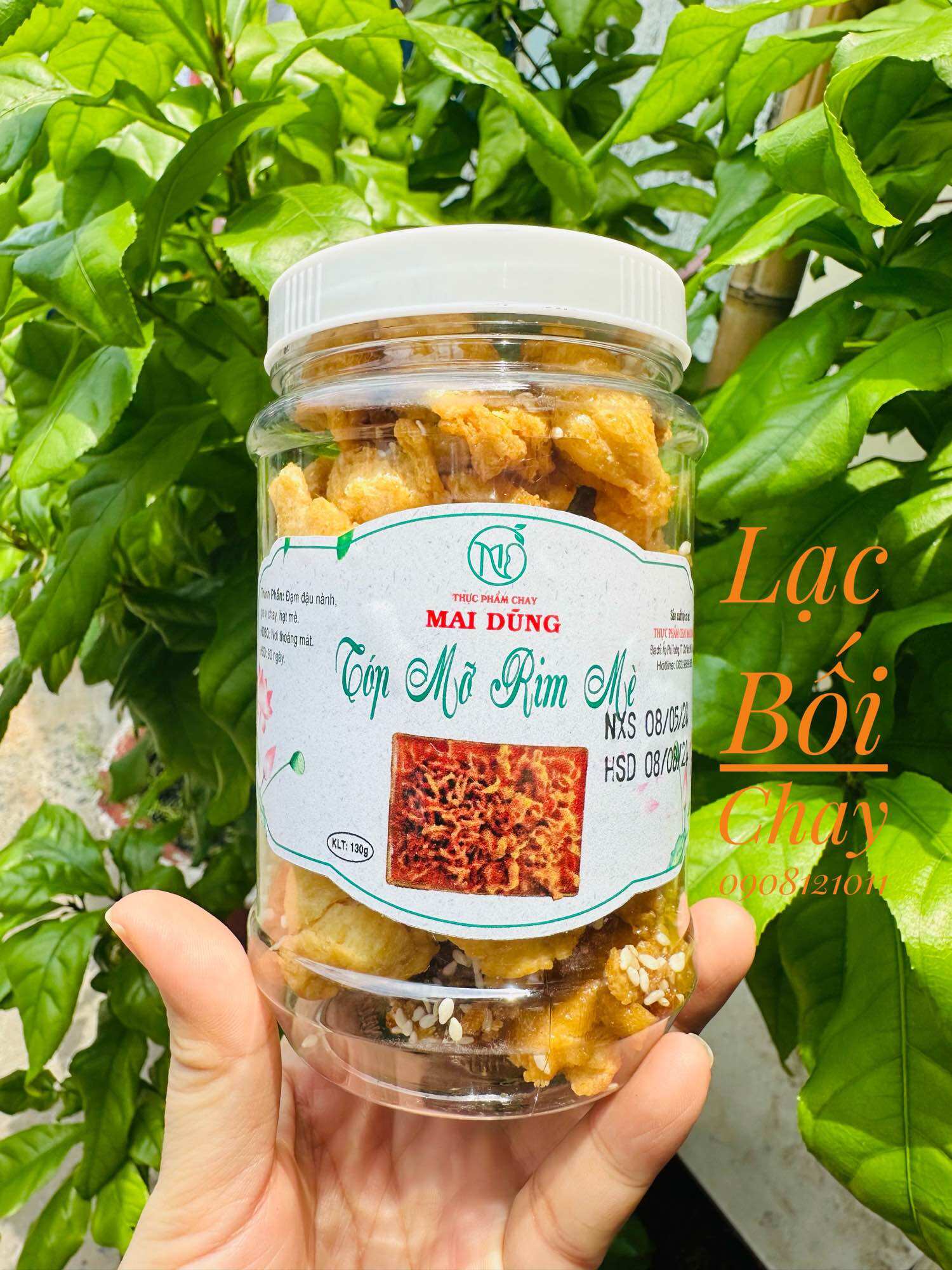 Tóp mỡ rim mè chay hủ 130g