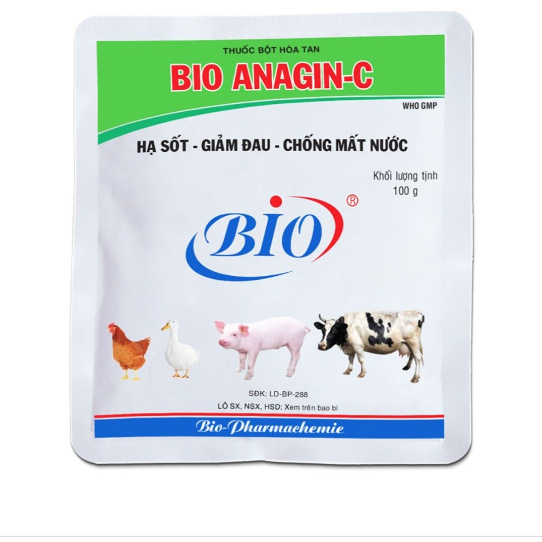 Bio Anagin C 100 gram hạ nhiệt, thức ăn cho vật nuôi