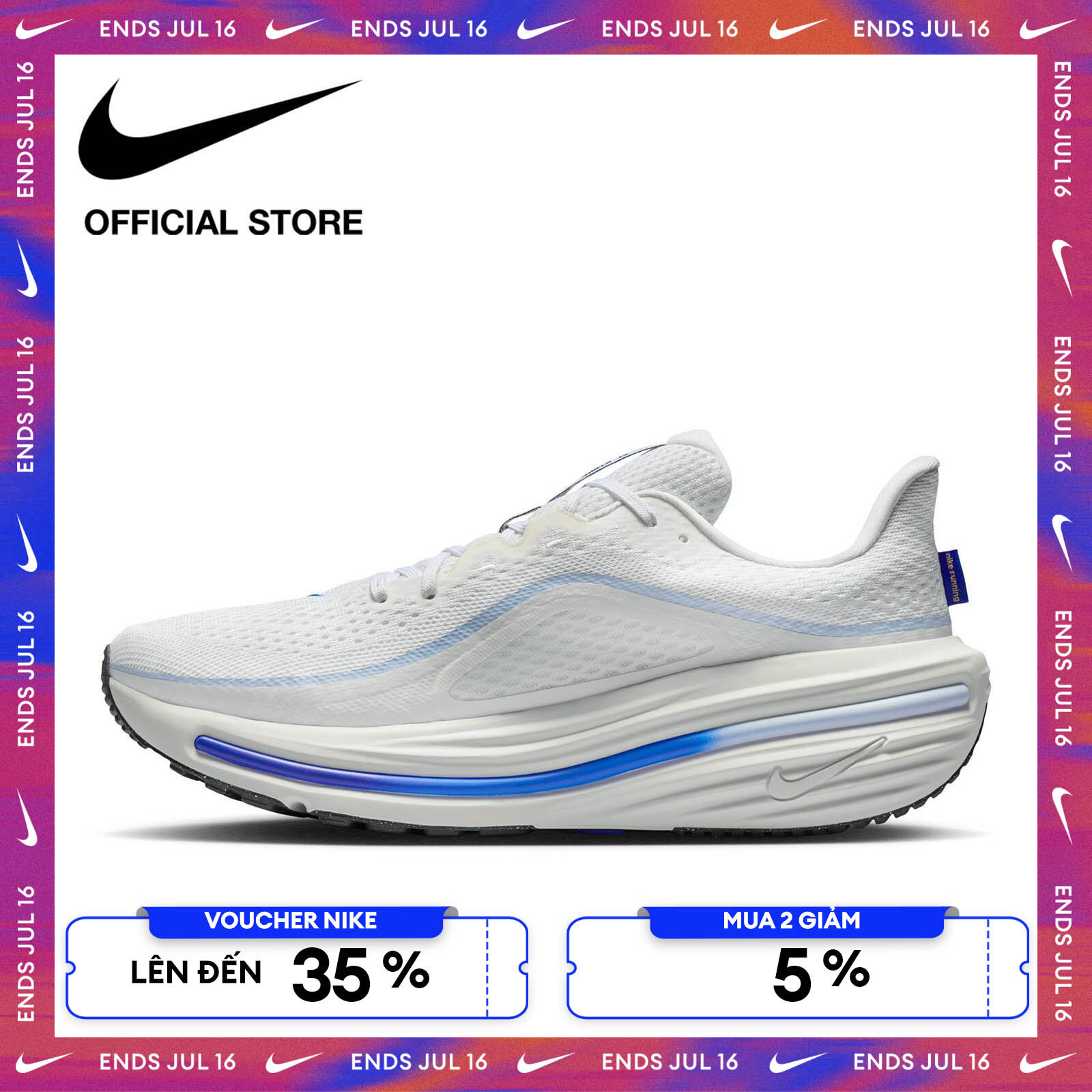 [15-16.07 | VOUCHER ĐẾN 35% + MUA 2 GIẢM 5%] Giày thể thao Nam Nike Winflo 12 Men's Road Running Shoes - WHITE