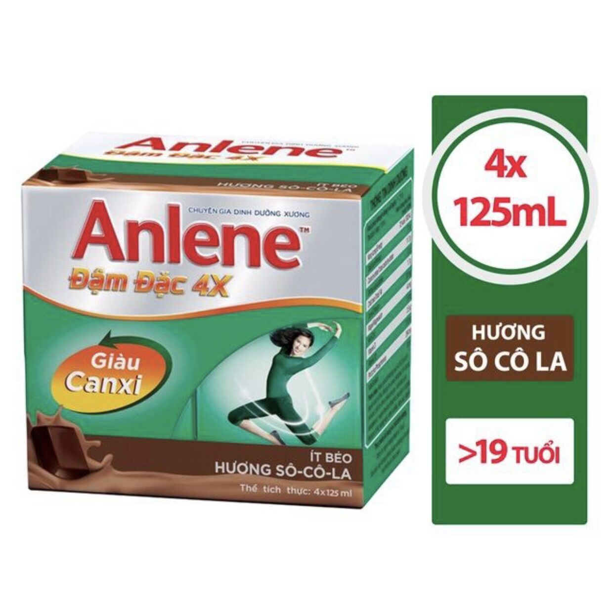 [HCM]Lốc 4 hộp sữa đậm đặc Anlene 125ml