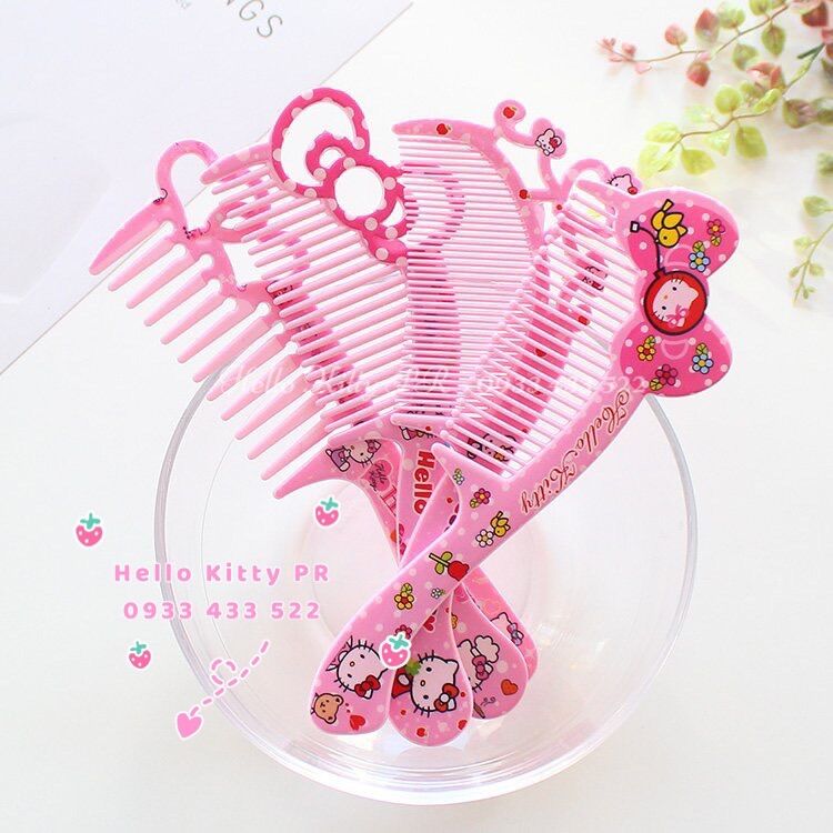 Lược chải tóc Hello Kitty nhựa dày