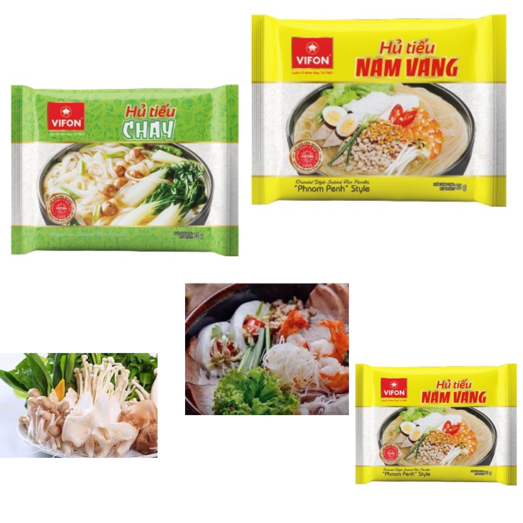 Hủ tiếu Nam Vang chay/ mặn Vifon gói 65g