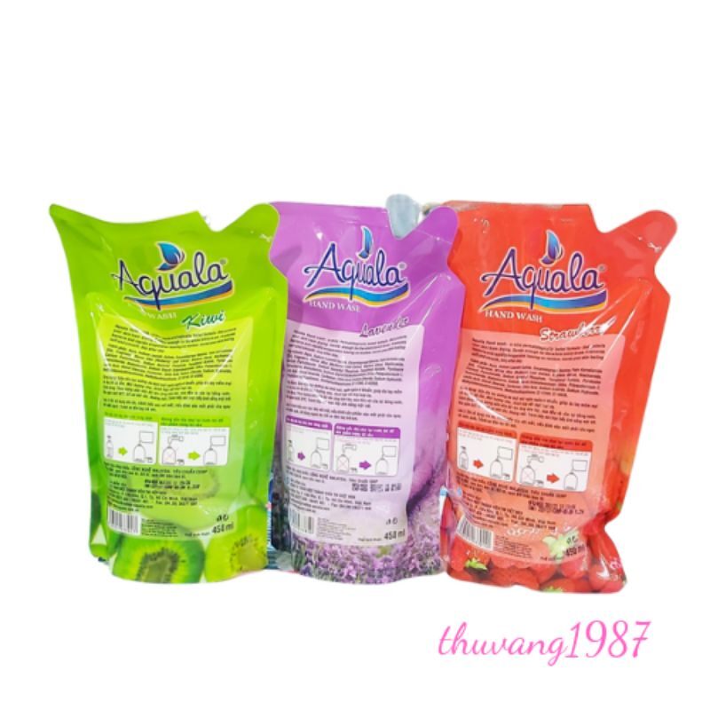 Nước rửa tay Aquala dạng túi 450ml