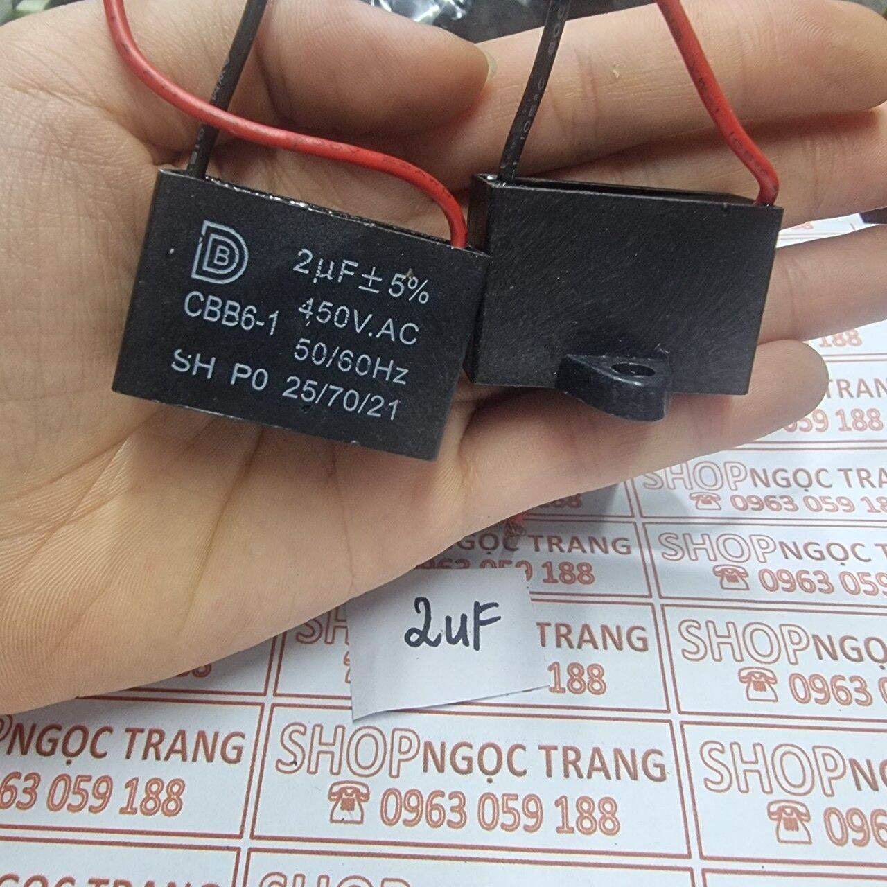 5 tụ quạt điện 2mf - 450v