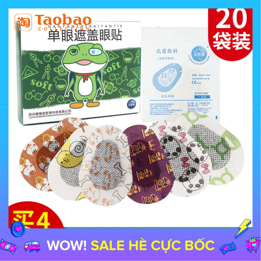 Miếng Dán Mắt Mắt Nhược Thị Cho Trẻ Em Aijishi Miếng Dán Mắt Che Toàn Bộ Mắt Miếng Dán Mắt Hoạt Hình Che Mắt