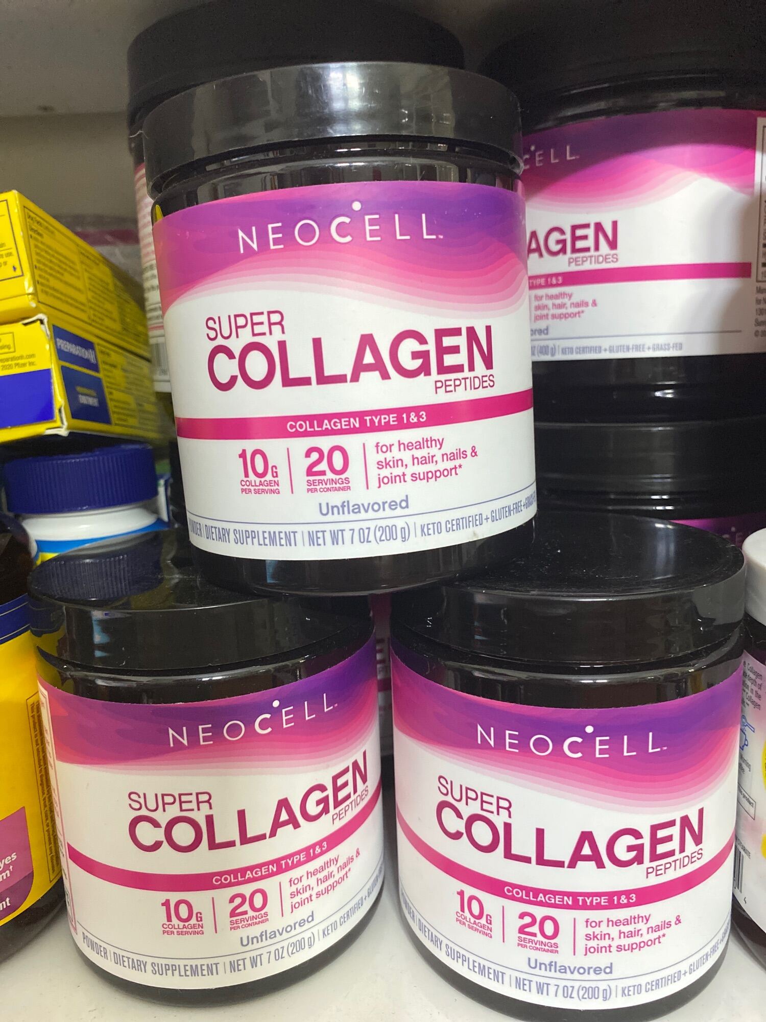 Hàng Mỹ Bột Super Collagen Neocell Peptides Type 1&3 unflavored