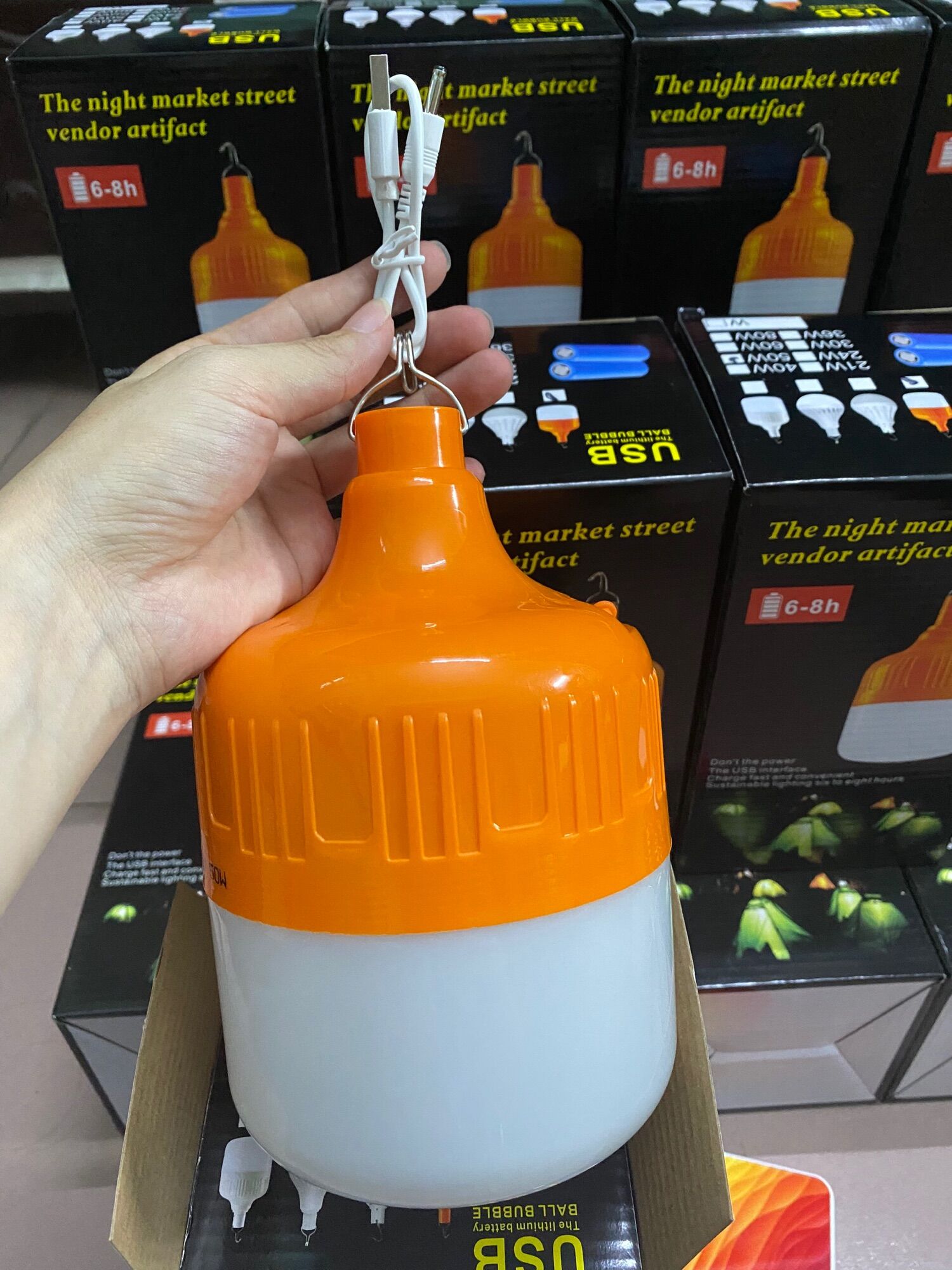Bóng Đèn Led Không Dây 150W Cổng Sạc Usb