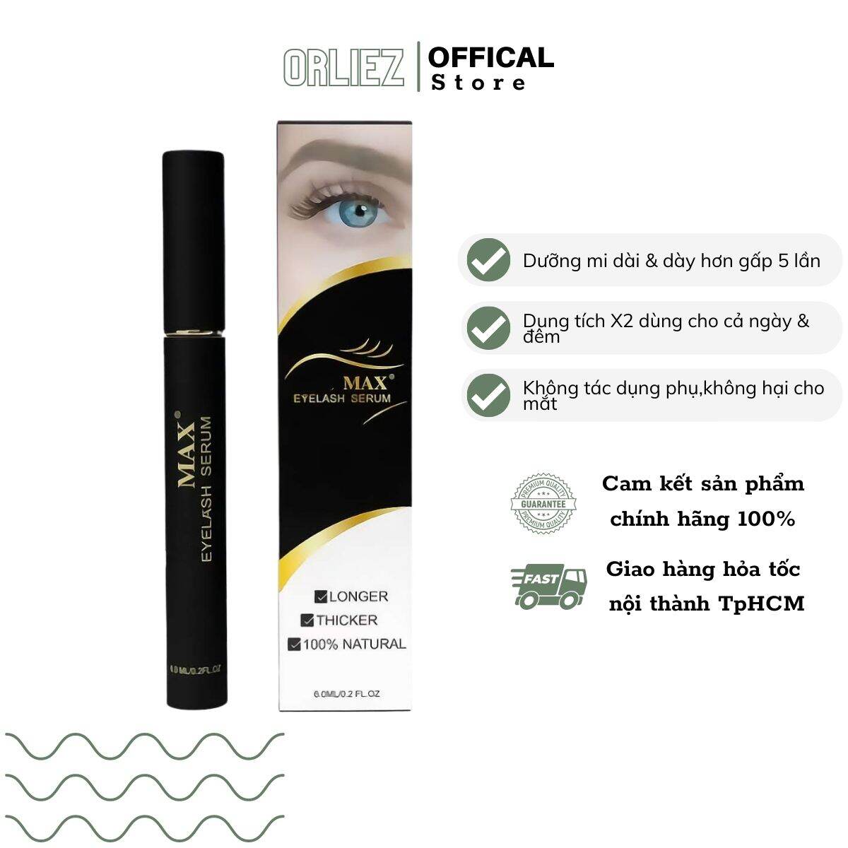 Serum dưỡng mi phiên bản mới 6ml - tặng kèm thước đo mi