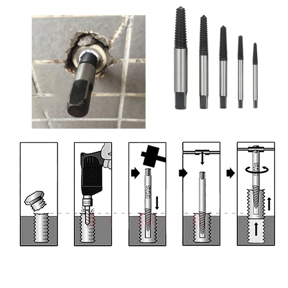 Bộ tháo ốc vít bị gãy 6 món Kingtony