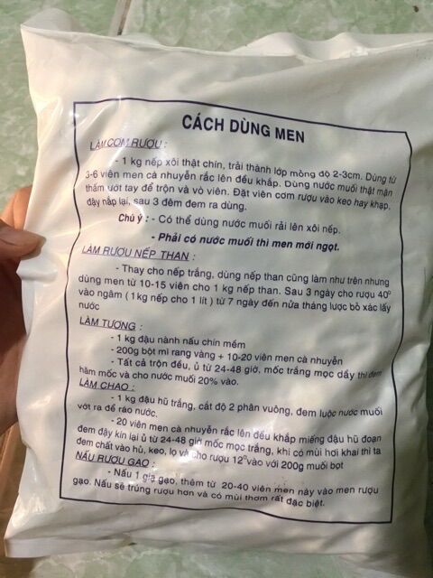 Men làm cơm ruou gói 20 viên