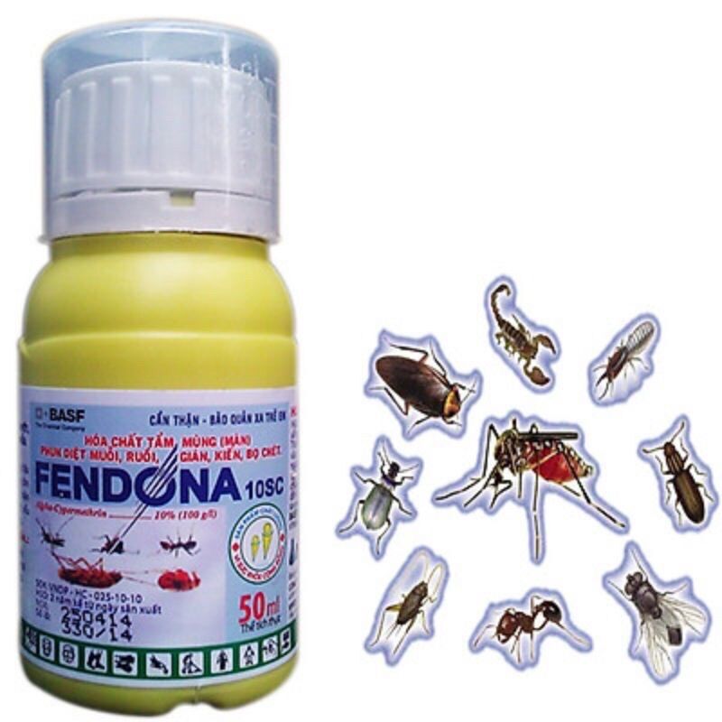Dung Dịch Diệt Côn Trùng Fendona 10Sc 50Ml, diệt gián, kiến an toàn, hiệu quả