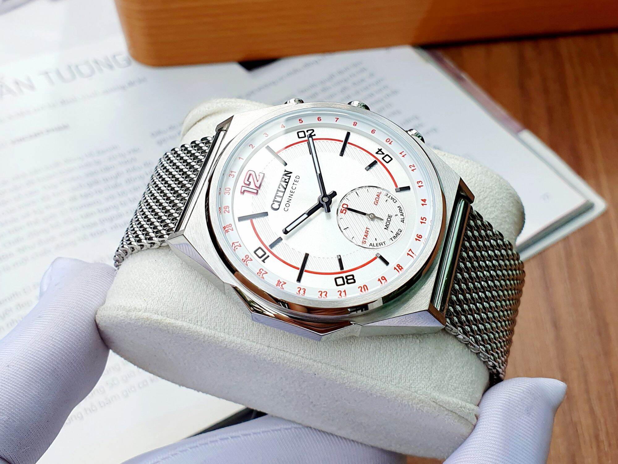 Citizen CX0000-71A Bluetooth Mesh Band Silver Size 42mm
