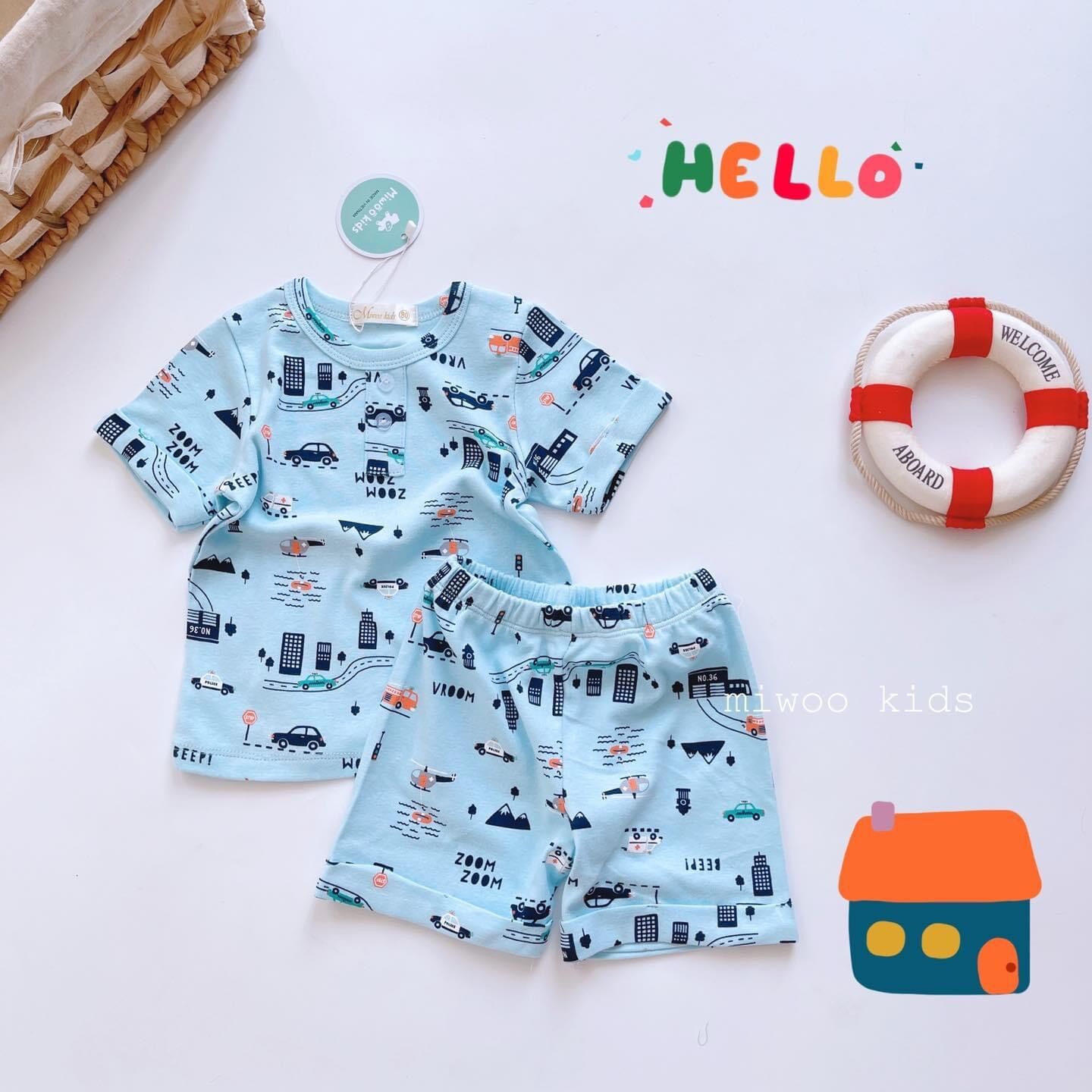 Bộ Quần Áo thun bozip Cao Cấp Bé Trai 👦🏻( Size 8-22kg )