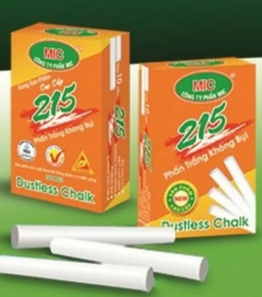 Phấn không bụi trắng / màu ( 1 hộp/ 10 viên)