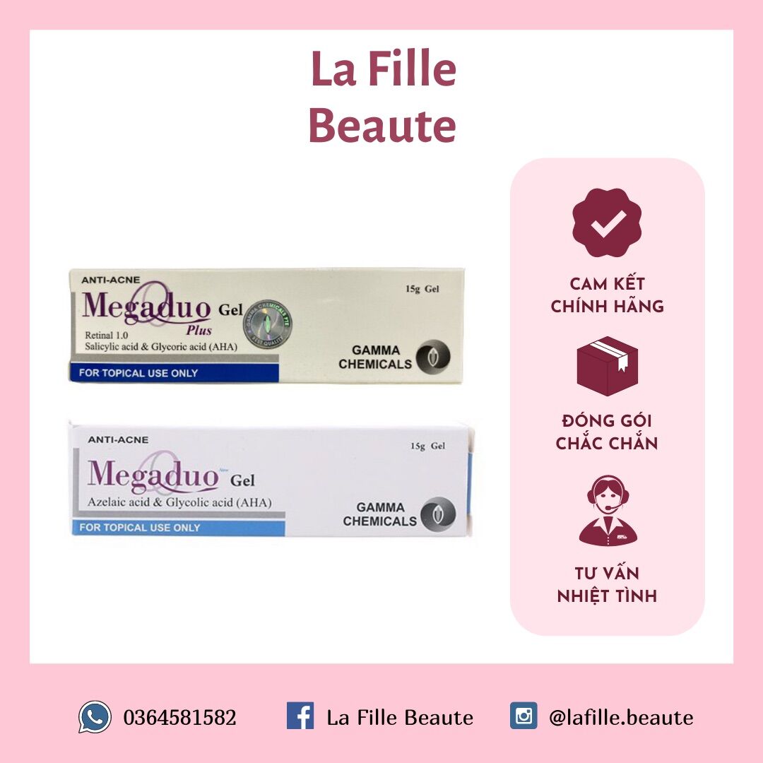 Kem Megaduo Gel giảm mụn ẩn, mụn trứng cá, giảm thâm, dưỡng da 15g