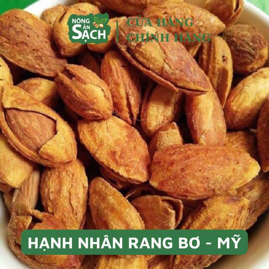 Hạnh Nhân Rang Bơ Nhập Khẩu Mỹ Chính Hãng 500g