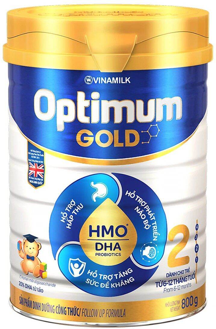 Combo 2 Hộp Sữa Vinamilk Optimum Gold 2 - 800g (6-12 tháng)