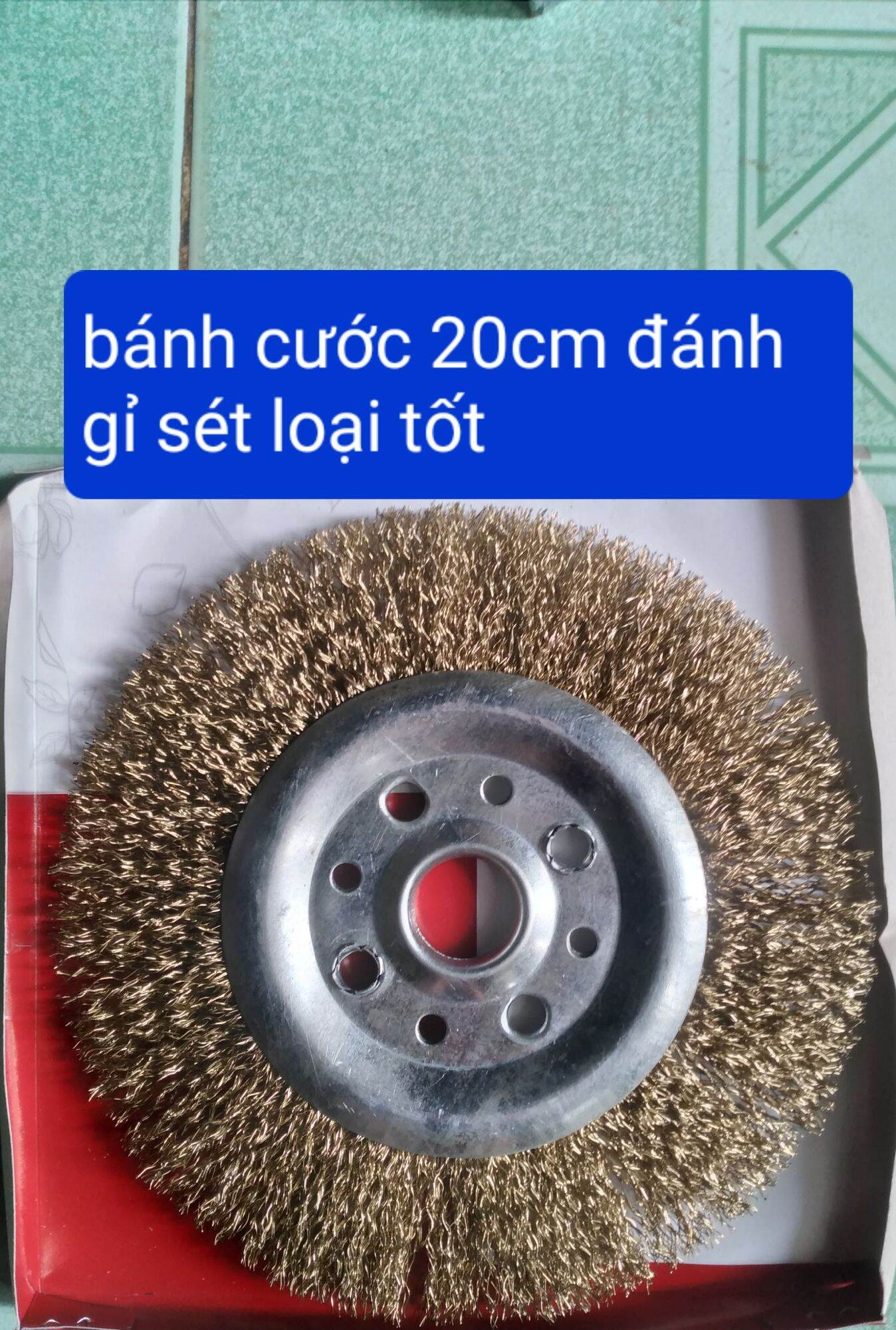 Bánh cước 20cm đánh gỉ sét loại tốt hạn chế cước bị văng ra gây nguy hiểm khi sử dụng