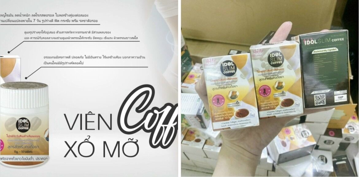 Viên Xổ mỡ Idol Coffee giảm mỡ bụng hiệu quả