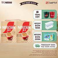 [ƯU ĐÃI THÁNG 11] Combo 2 Hộp Cà phê hòa tan NESCAFÉ 3IN1 VỊ KEM SỮA 20 gói