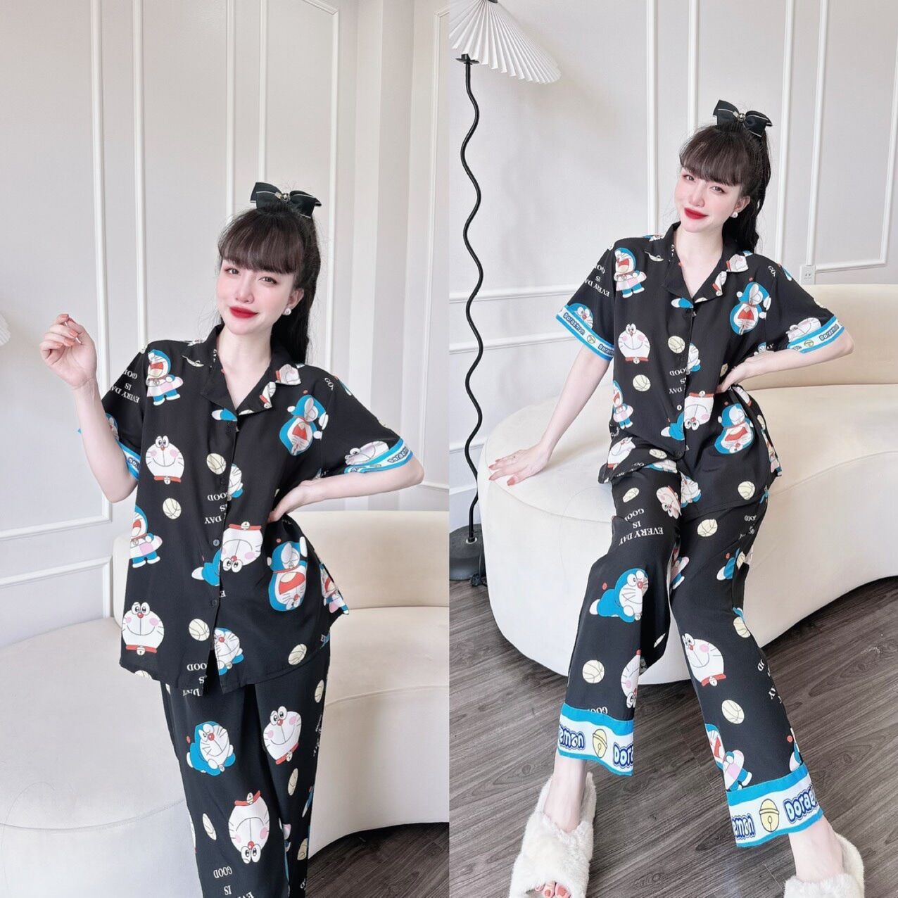 Đồ bộ Lụa Nhật sang trọng Bigsize 50-100kg chất mềm rũ Y