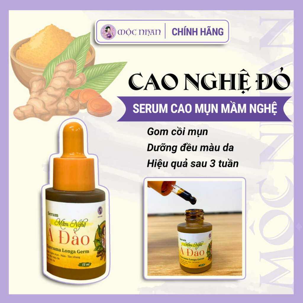 Serum cao mụn nghệ đỏ giảm mụn mờ thâm mộc nhan - mocnhan vn