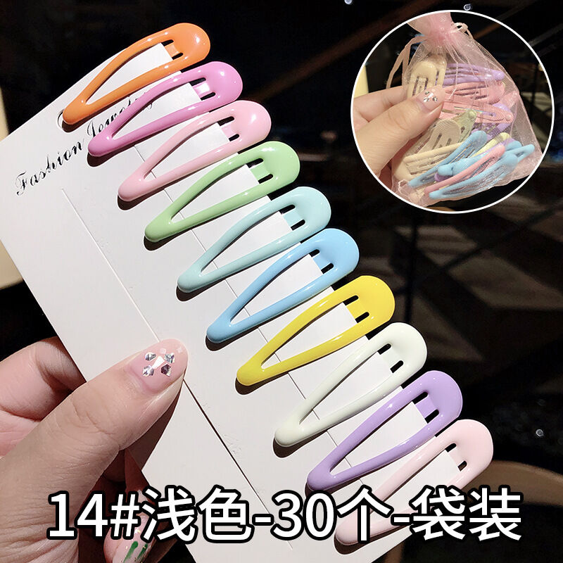 Kẹp tóc nhỏ màu sắc, phụ kiện tóc kẹp tóc bên cạnh kẹp tóc bb cho nữ, kẹp tóc trẻ em hình giọt nước, kẹp tóc mái ngang, kẹp màu đen