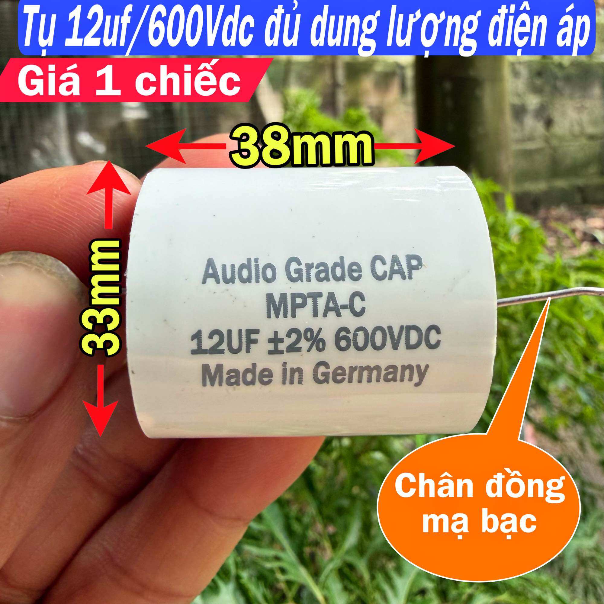 Tụ 12uf chính hãng audio Cap