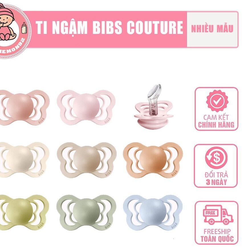 Ti Giả cánh bướm BIBS \ Ti Ngậm BIBS Couture Đan Mạch Chính Hãng Cho Bé [Tặng Kèm Hộp Đựng]