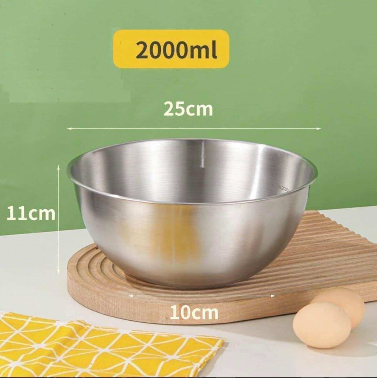 Combo 3 bát inox chia vạch đủ size