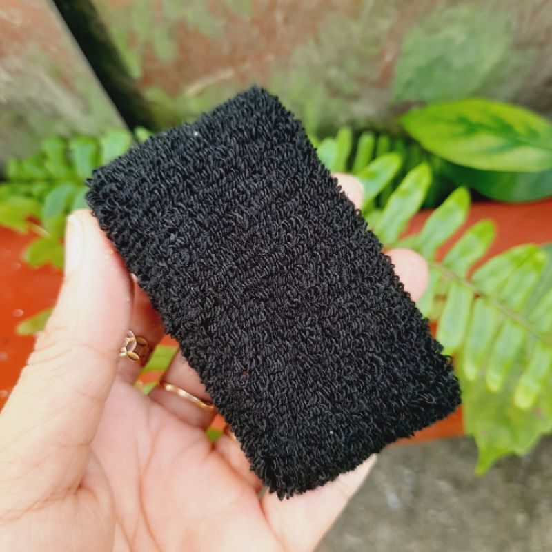 Túi 6 Len cột tóc đen loại dày trơn mã 340 (Kt: bản 4-4.5cm)
