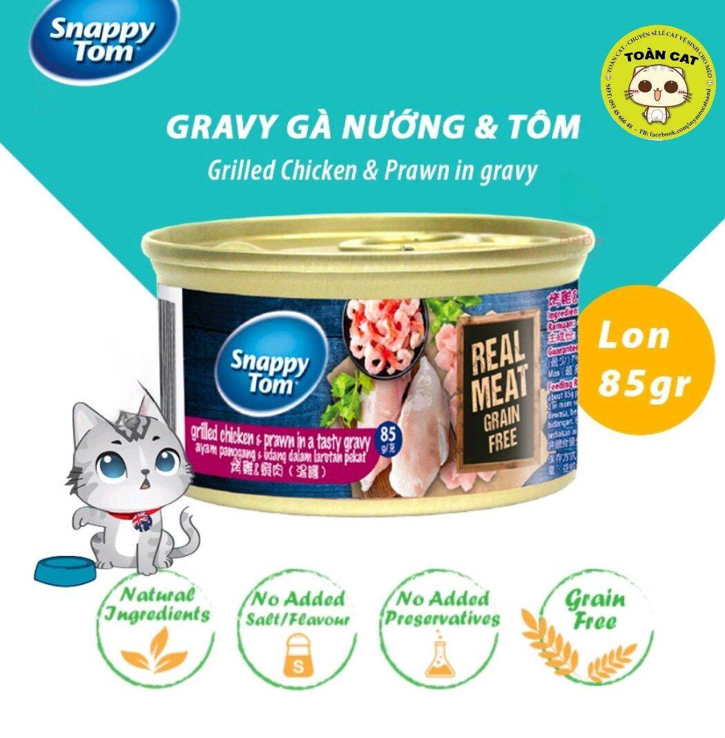 Pate Snappy Tom Premium-Pate Cho Mèo Mọi Lứa Tuổi (Lon 85g)
