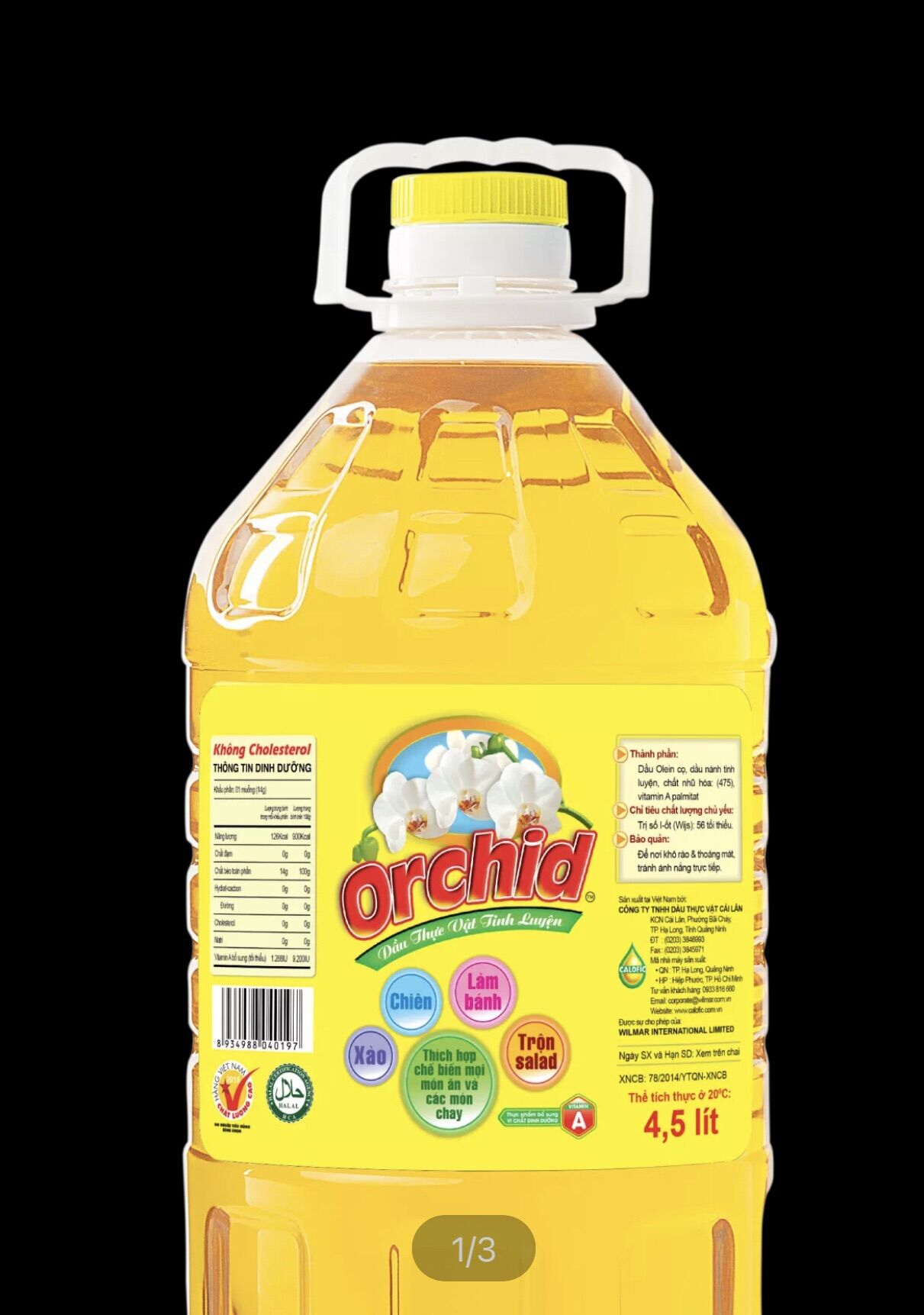 Dầu ăn orchid can 4,5lít