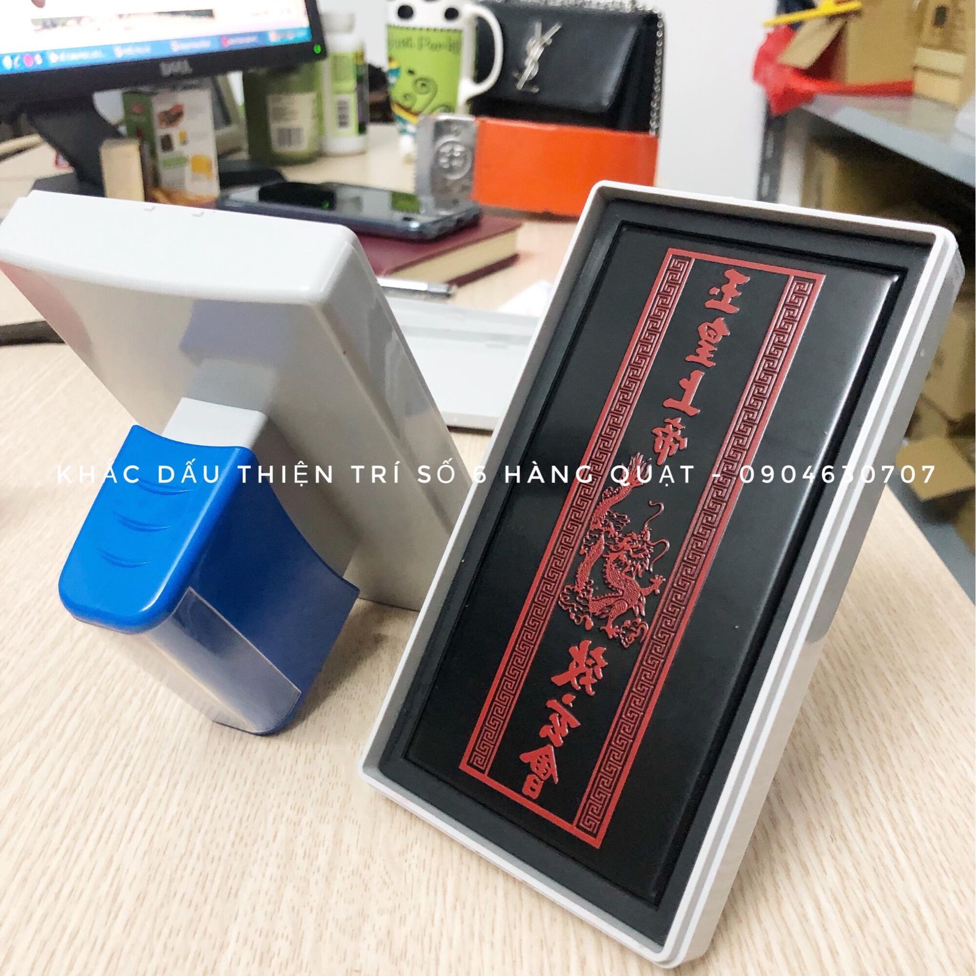Dấu Mật tông chuẩn đề cỡ 12x6 cm