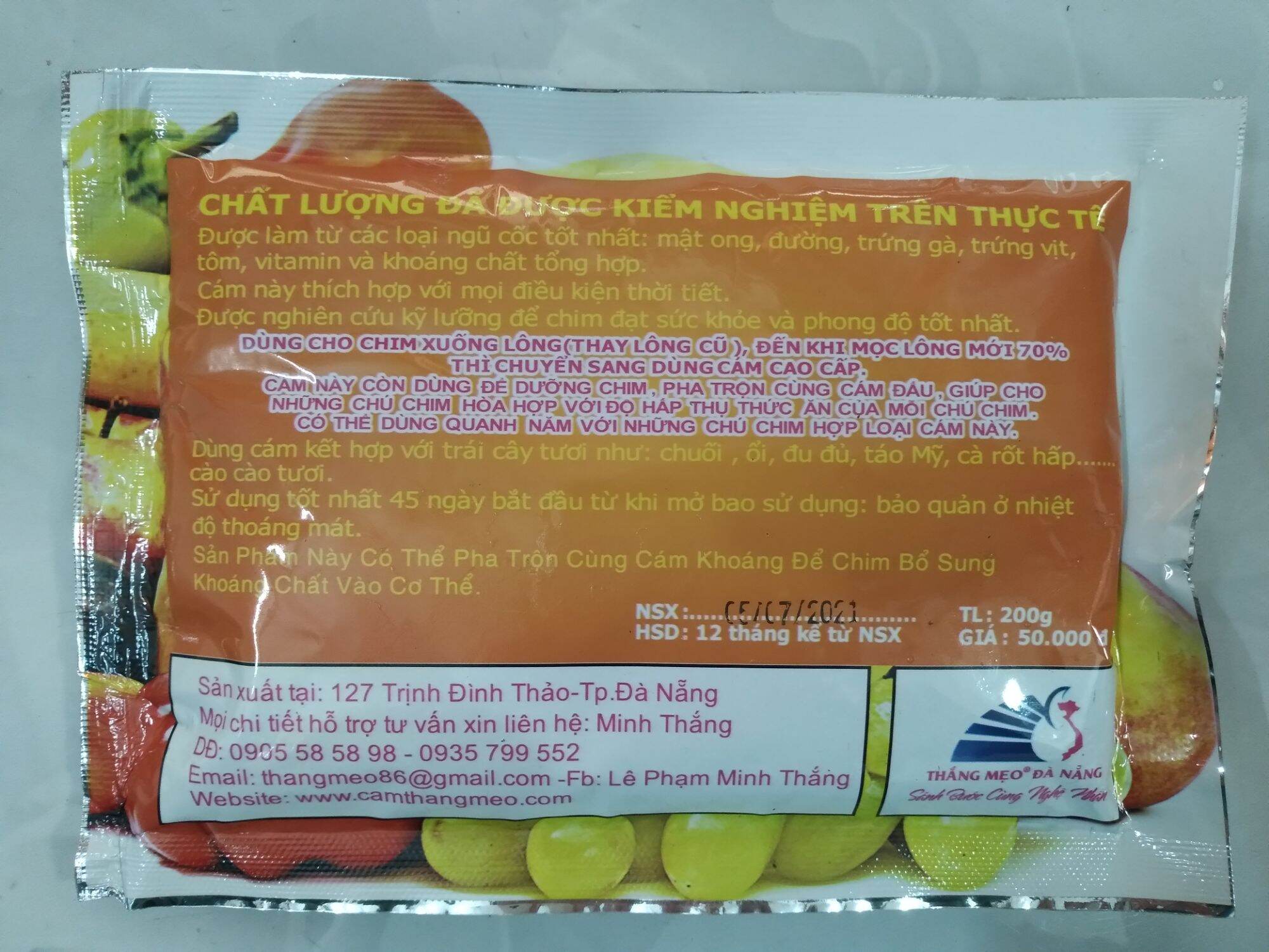 Cám chim chào mào Thắng mẹo (dành để dưỡng chim) 200g