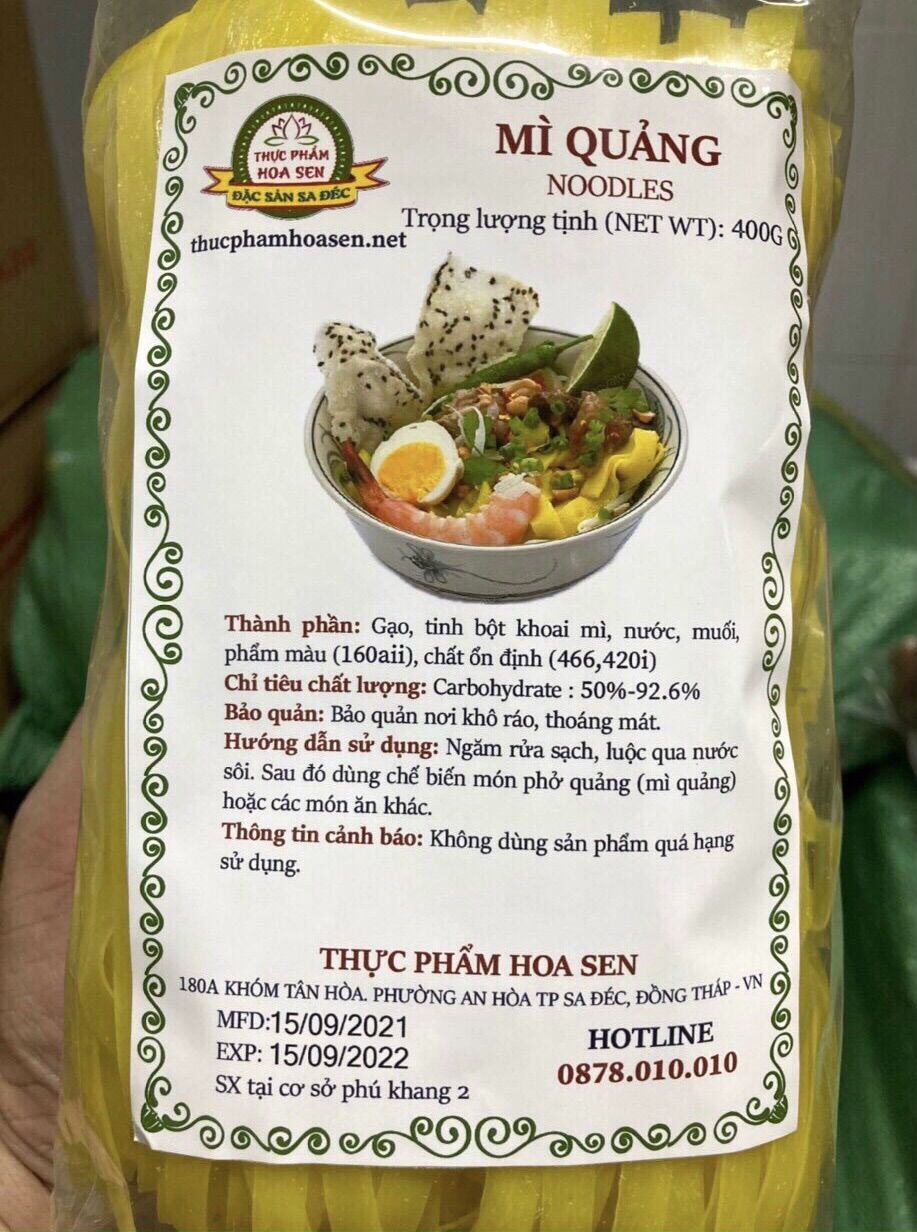 [BD] COMBO 3 GÓI MÌ QUẢNG SA ĐÉC GÓI 400G GIÁ 120K GIẢM CÒN 105K