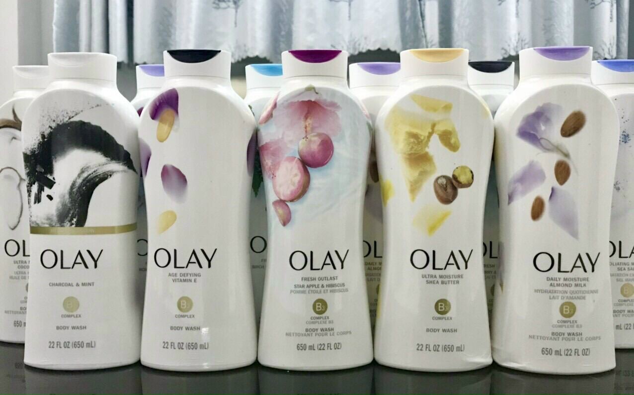 [Hcm]Sữa Tắm Dưỡng Ẩm Olay 650Ml Muối Biển | Hạnh Nhân | Hoa Lan | Dâu | Bơ Sữa | Chống Lão Hóa - Mỹ