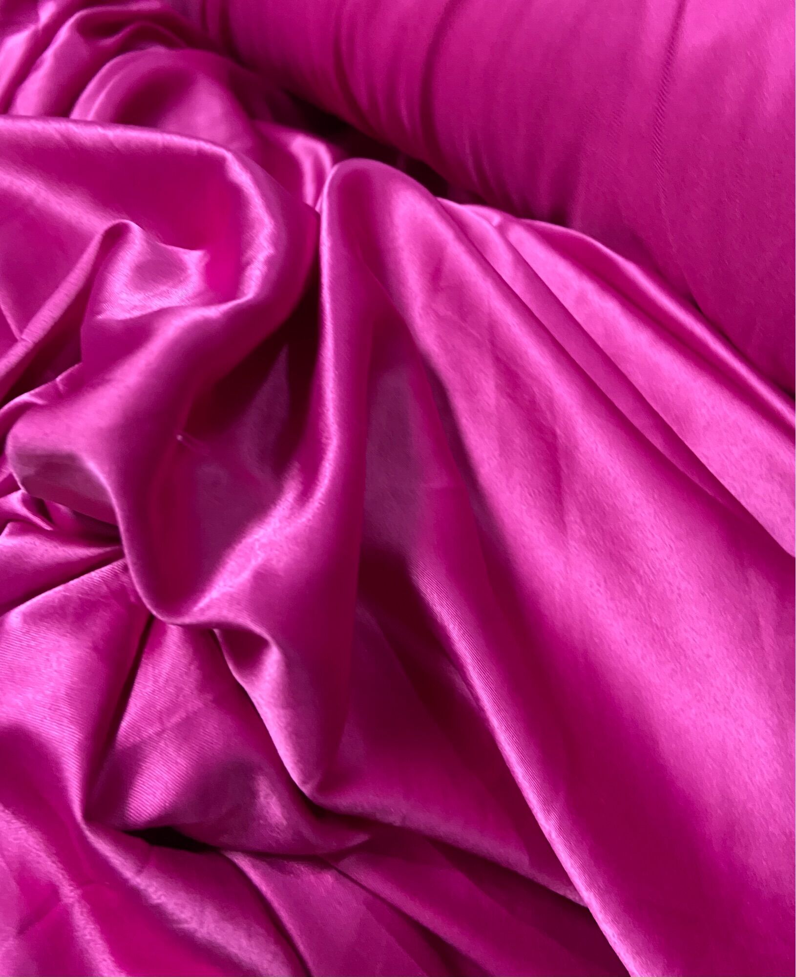2m vải satin màu Hồng sen ngọt ngào co giãn khổ 1m5